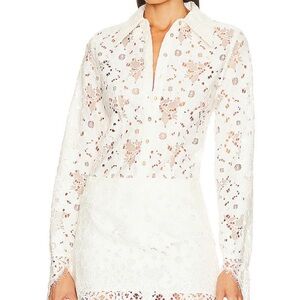 L’academie REVOLVE - Button Down Lace in Ivory